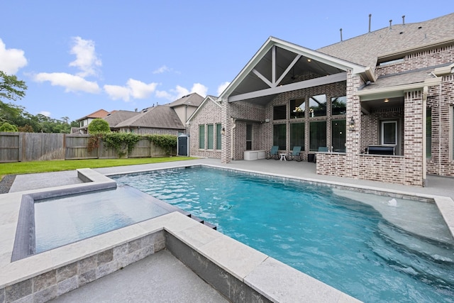 13630 E Palomino Lake Cir, Cypress, TX 77429 - view of swimming pool featuring a fenced backyard and a patio area