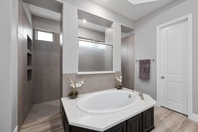 13630 E Palomino Lake Cir, Cypress, TX 77429 - full bath featuring tiled shower and a bath