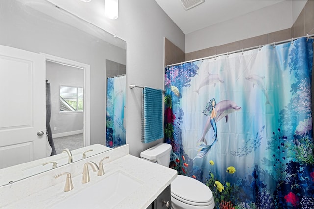 13630 E Palomino Lake Cir, Cypress, TX 77429 - bathroom featuring vanity and curtained shower