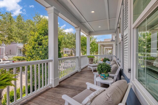 9 Broad St, Galveston, TX 77554 - view of wooden terrace