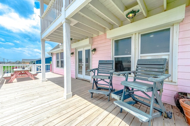 1197 County Road 230, Sargent, TX 77414 - deck featuring french doors