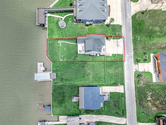 1197 County Road 230, Sargent, TX 77414 - aerial view of property and surrounding area featuring property boundaries highlighted