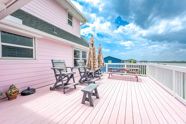 1197 County Road 230, Sargent, TX 77414 - wooden deck featuring outdoor dining space