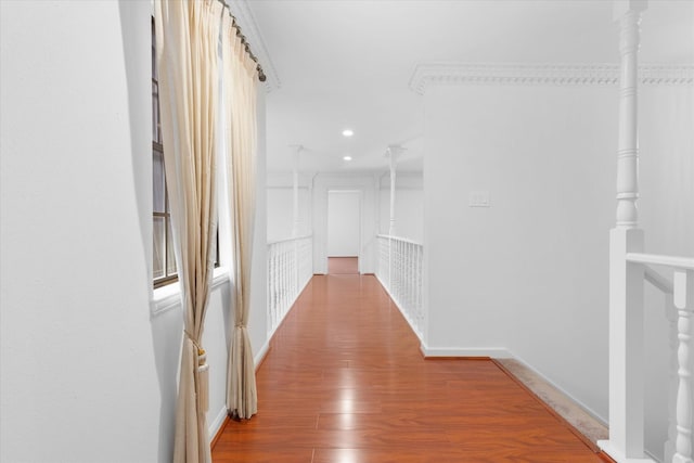 1518 S Gessner Rd, Houston, TX 77063 - corridor featuring wood finished floors, recessed lighting, and baseboards