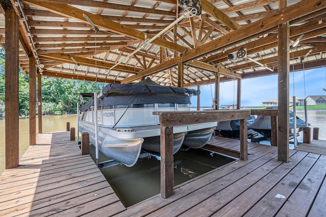 111 Seagull Path, Point Blank, TX 77364 - dock area with boat lift