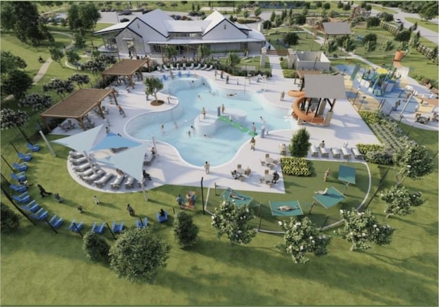 10606 Autumn Trace Dr, Beasley, TX 77417 - bird's eye view of a pool