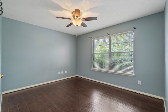 31335 Bearing Star Ln, Tomball, TX 77375 - unfurnished room featuring a ceiling fan and wood finished floors