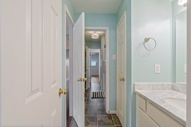 31335 Bearing Star Ln, Tomball, TX 77375 - bathroom with vanity and tile patterned floors