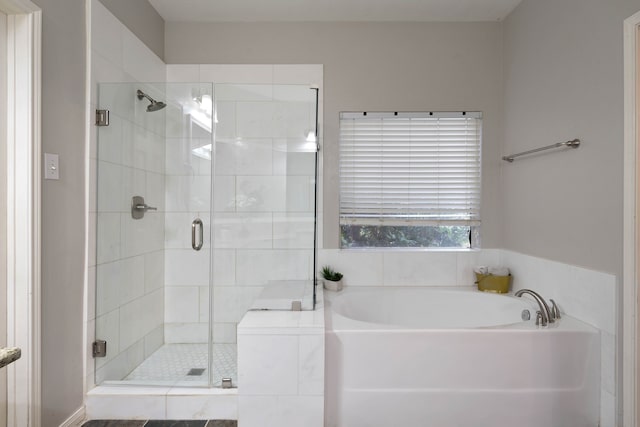 31335 Bearing Star Ln, Tomball, TX 77375 - full bathroom featuring a garden tub and a stall shower