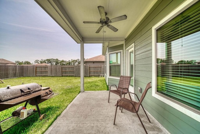 22168 Juniper Crossing Dr, New Caney, TX 77357 - view of patio featuring ceiling fan