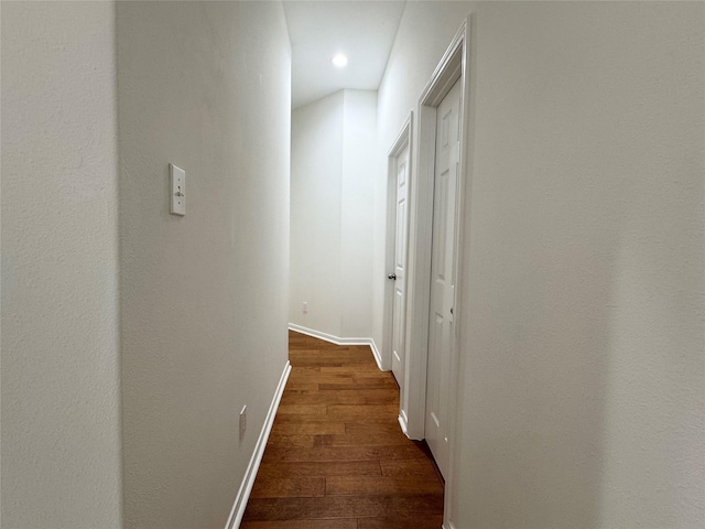 30611 Pinemill Hollow Dr, Spring, TX 77386 - hallway featuring dark wood-style flooring, baseboards, and recessed lighting