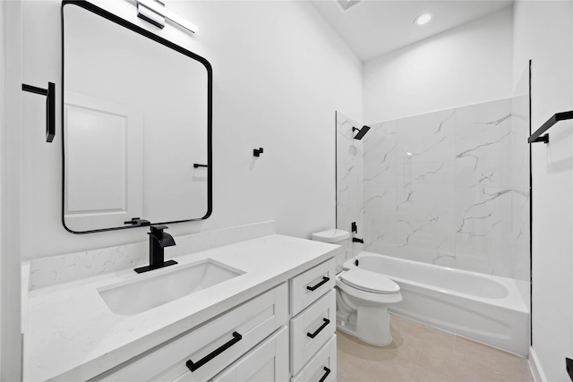 7719 Orebo St, Houston, TX 77088 - full bath with vanity, tub / shower combination, and toilet