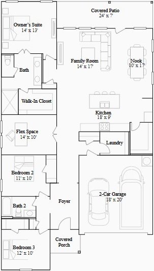 1303 Garrett Sudhendrio Dr, Crosby, TX 77532 - floor plan / room layout