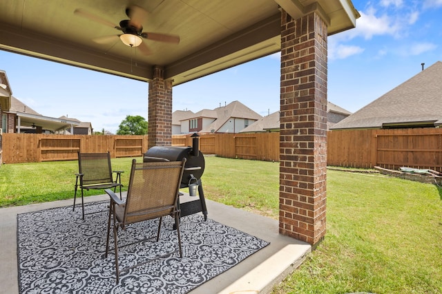 9414 Peralta Creek Ct, Cypress, TX 77433 - view of patio / terrace with a ceiling fan