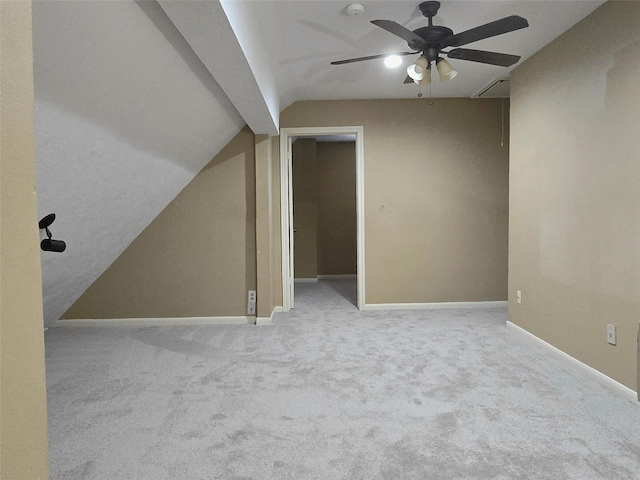 20339 Acapulco Cove Dr, Humble, TX 77346 - bonus room featuring lofted ceiling, ceiling fan, carpet floors, and baseboards