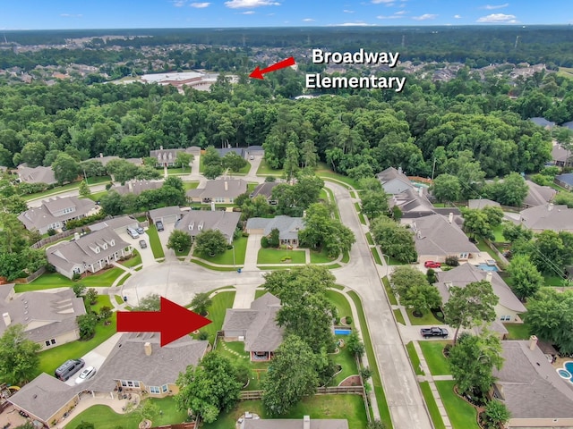 2103 Gaylin Hills Ct, Spring, TX 77386 - aerial overview of property's location with nearby suburban area