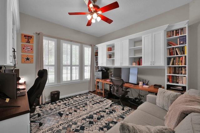 2103 Gaylin Hills Ct, Spring, TX 77386 - office space with a ceiling fan and baseboards