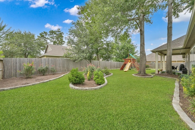 2103 Gaylin Hills Ct, Spring, TX 77386 - fenced backyard with a playground