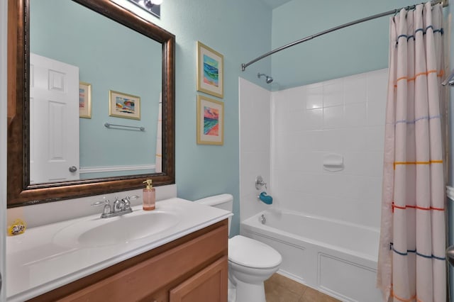 2103 Gaylin Hills Ct, Spring, TX 77386 - full bath featuring vanity, shower / bath combination with curtain, and tile patterned flooring