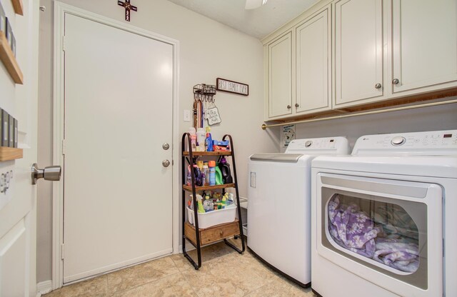 3305 Park Shadow Ln, Deer Park, TX 77536 - laundry room featuring cabinet space and separate washer and dryer