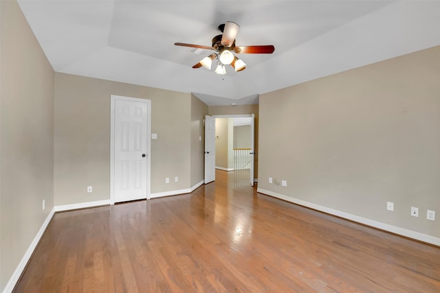 14806 Cantwell Bnd, Cypress, TX 77429 - spare room with a ceiling fan and wood finished floors