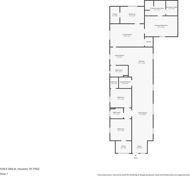 1310 E 34th St, Houston, TX 77022 - property floor plan