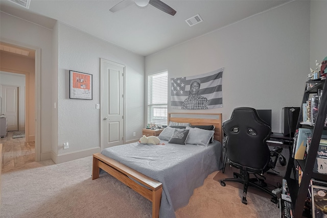 13707 Rivendell Crest Ln, Cypress, TX 77429 - carpeted bedroom featuring a desk and ceiling fan
