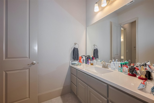 13707 Rivendell Crest Ln, Cypress, TX 77429 - bathroom featuring tile patterned flooring and vanity