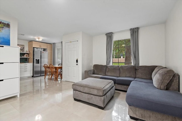 56 Oldstream Ct, The Woodlands, TX 77381 - living room featuring light tile patterned flooring