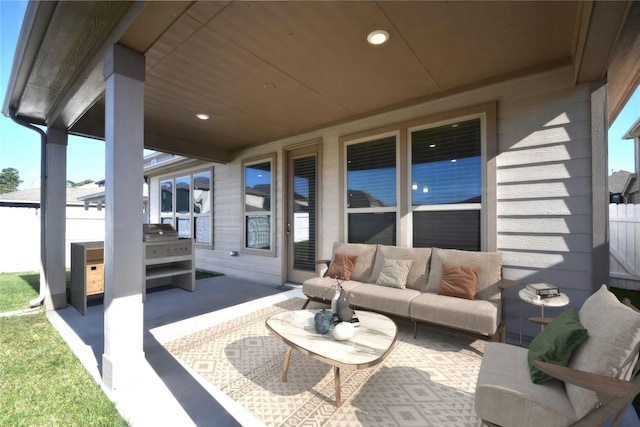14623 Monterey Cypress Dr, Houston, TX 77068 - view of patio featuring outdoor lounge area