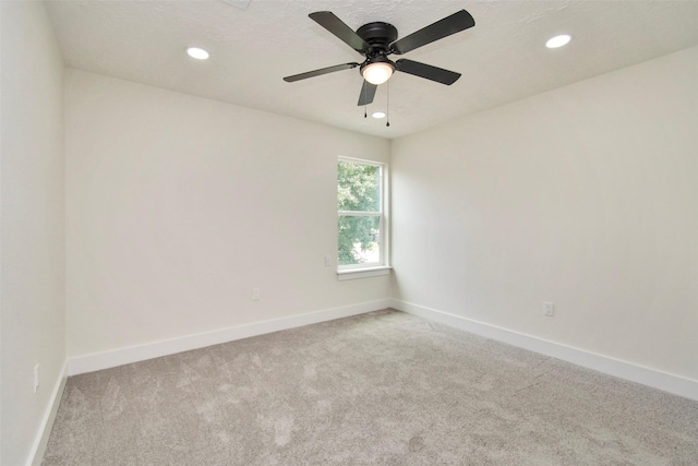 1003 Crescent Blvd, Cleveland, TX 77327 - empty room featuring carpet, recessed lighting, baseboards, and ceiling fan