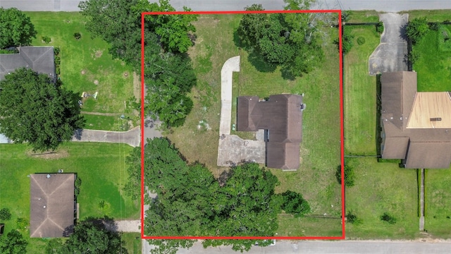 1003 Crescent Blvd, Cleveland, TX 77327 - aerial view of property and surrounding area featuring property boundaries highlighted