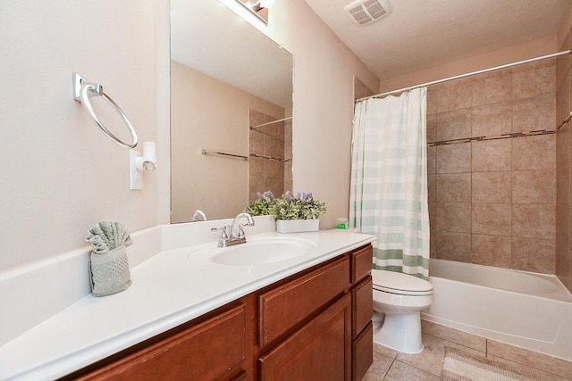 26706 Grey Swan Dr, Katy, TX 77494 - full bath featuring vanity, tile patterned floors, toilet, and shower / tub combo