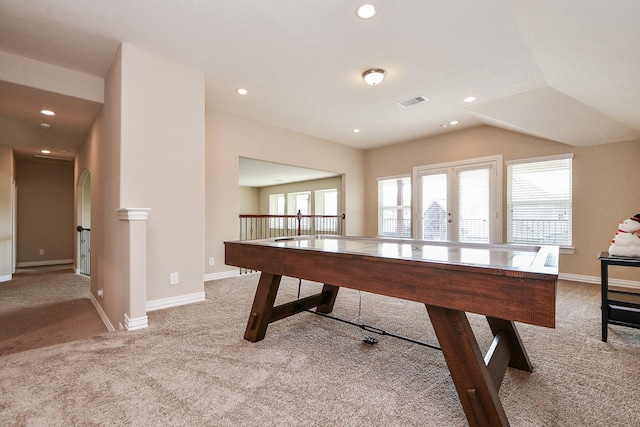 26706 Grey Swan Dr, Katy, TX 77494 - recreation room with carpet floors, recessed lighting, and baseboards
