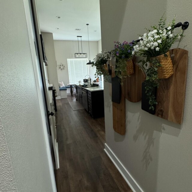 262 Rd 660, Dayton, TX 77535 - corridor featuring dark wood-style flooring