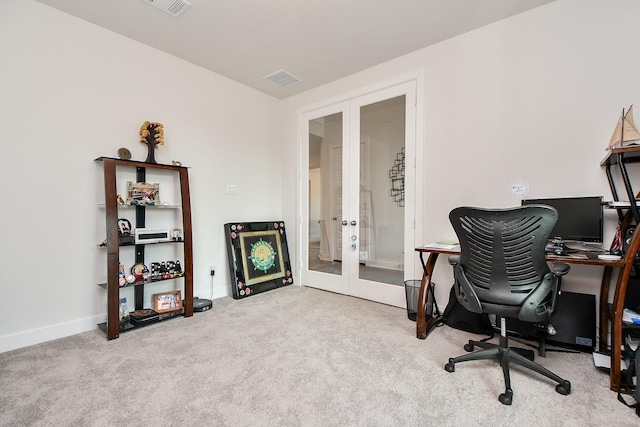 31142 Crescent Hill Dr, Fulshear, TX 77441 - office space featuring french doors, carpet, and baseboards