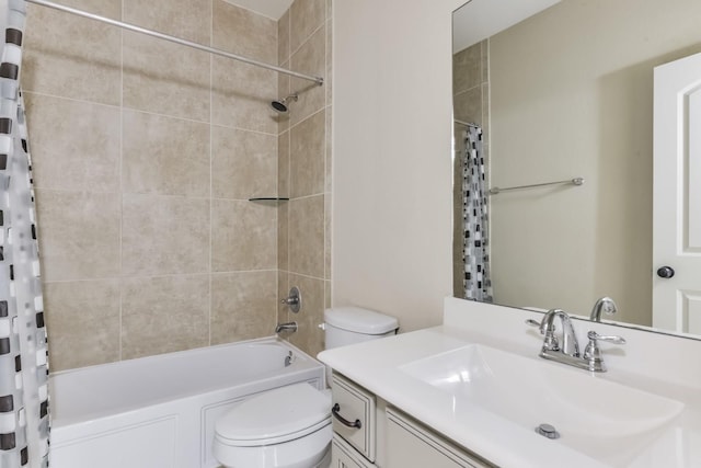 162 Cheswood Forest Pl, Montgomery, TX 77316 - bathroom with vanity, toilet, and shower / bathtub combination with curtain