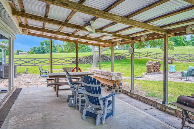 131 Park Dr, Point Blank, TX 77364 - view of patio / terrace with central air condition unit and grilling area
