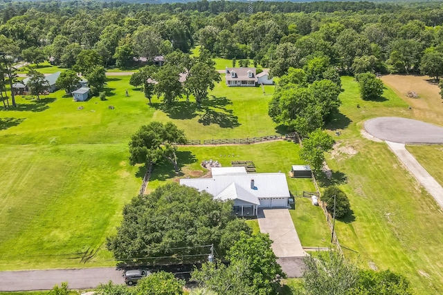 131 Park Dr, Point Blank, TX 77364 - aerial view of a heavily wooded area