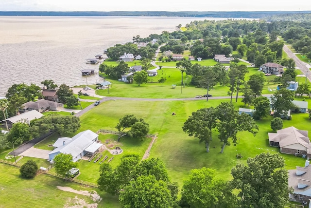 131 Park Dr, Point Blank, TX 77364 - aerial perspective of suburban area with a nearby body of water