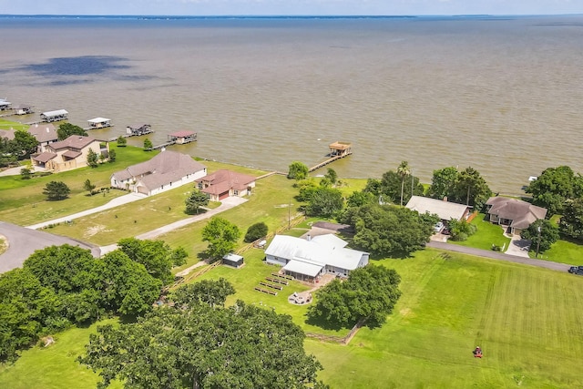 131 Park Dr, Point Blank, TX 77364 - aerial view of residential area featuring a large body of water