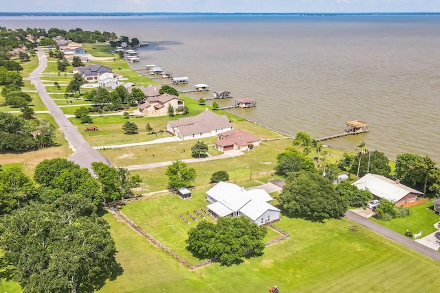 131 Park Dr, Point Blank, TX 77364 - aerial view of residential area with a nearby body of water