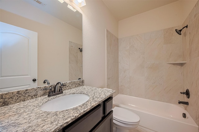 3519 Brampton Island Dr, Katy, TX 77494 - full bath featuring vanity, toilet, and bathing tub / shower combination