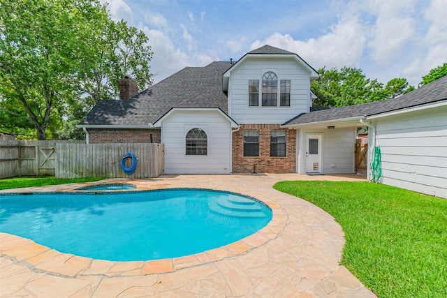 10402 Hondo Hill Rd, Houston, TX 77064 - view of pool featuring an in-ground hot tub and a patio