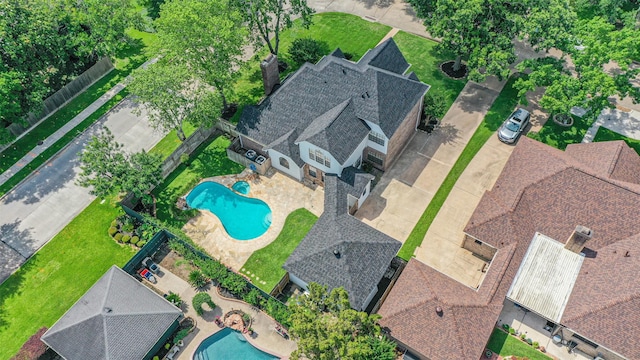 10402 Hondo Hill Rd, Houston, TX 77064 - bird's eye view of a pool area