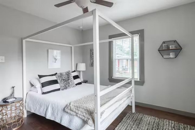 1017 Milner, College Station, TX 77840 - bedroom with a ceiling fan and baseboards