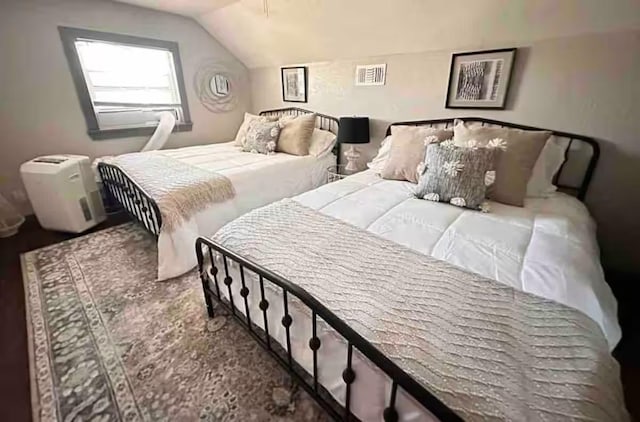 1017 Milner, College Station, TX 77840 - bedroom with lofted ceiling