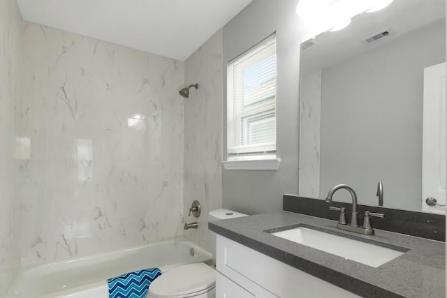 414 Armstrong St, Houston, TX 77029 - full bath with toilet, vanity, and bathtub / shower combination