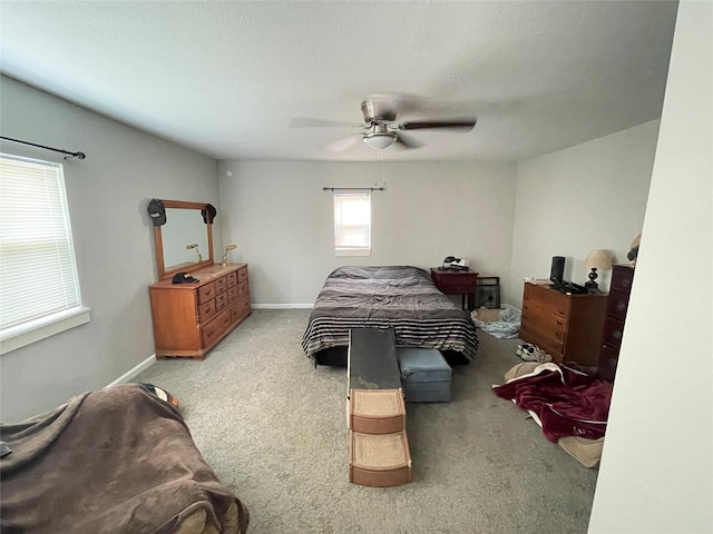 103 Prewitt Ln, West Columbia, TX 77486 - bedroom featuring carpet floors, baseboards, and ceiling fan