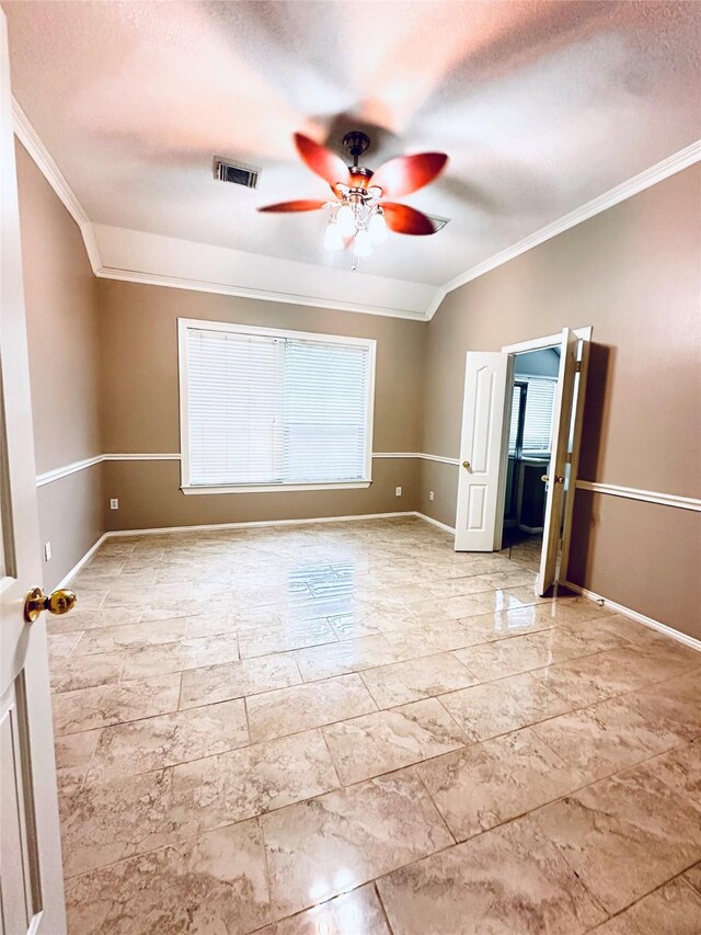4306 Dow Way, Pasadena, TX 77505 - bathroom featuring lofted ceiling, a stall shower, a bath, double vanity, and ceiling fan